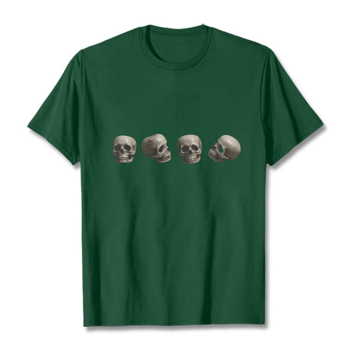 T-shirt à motifs de crânes et de Buddha Stones tibétains Le Seigneur de la forêt des cadavres - Vert forêt - 2XL - image 7