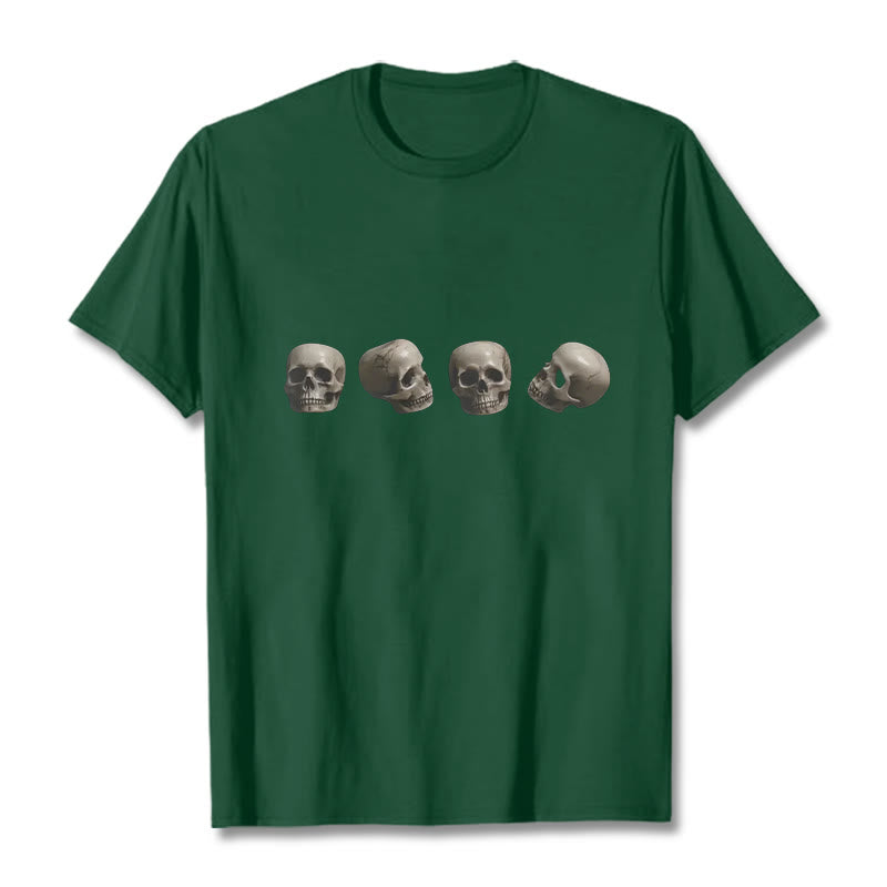T-shirt à motifs de crânes et de Buddha Stones tibétains Le Seigneur de la forêt des cadavres - Vert forêt - 2XL - image 8