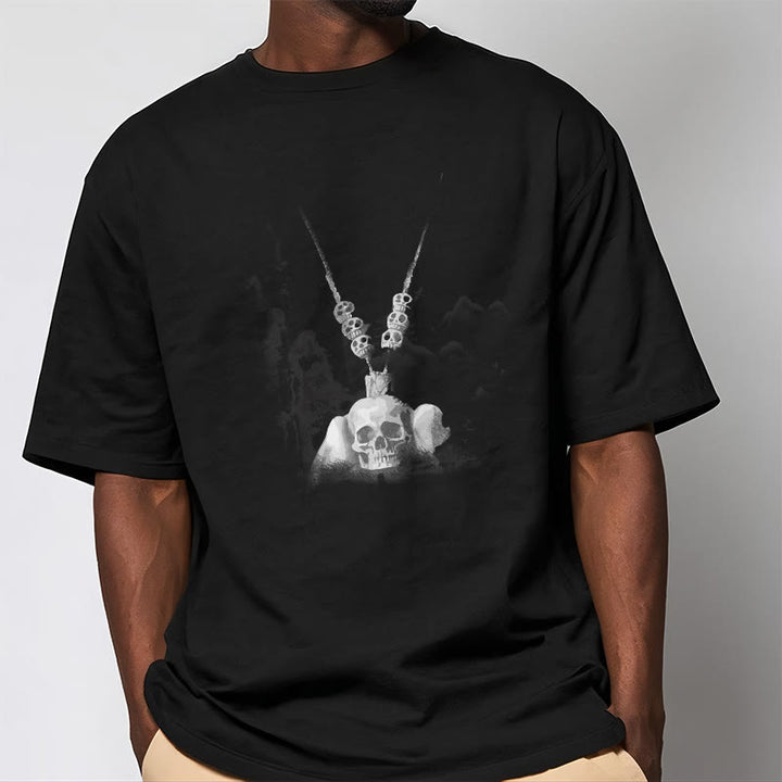 T-shirt avec pendentif en forme de nuages ​​et de crânes de forêt représentant des Buddha Stones tibétaines - image 8