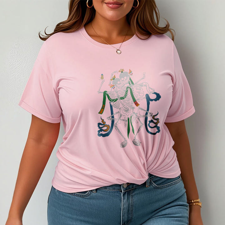 T-shirt tibétain avec Buddha Stones et motif du Seigneur de la forêt des cadavres - image 15
