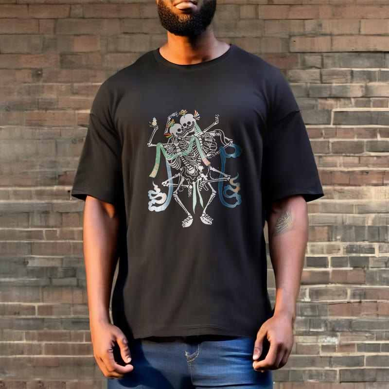 T-shirt tibétain avec Buddha Stones et motif du Seigneur de la forêt des cadavres - image 3