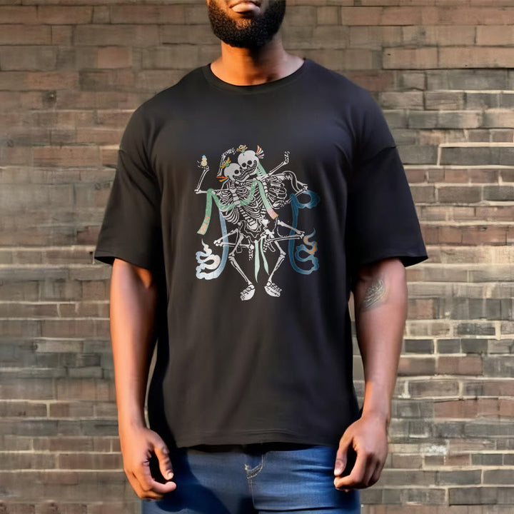 T-shirt tibétain avec Buddha Stones et motif du Seigneur de la forêt des cadavres - image 3
