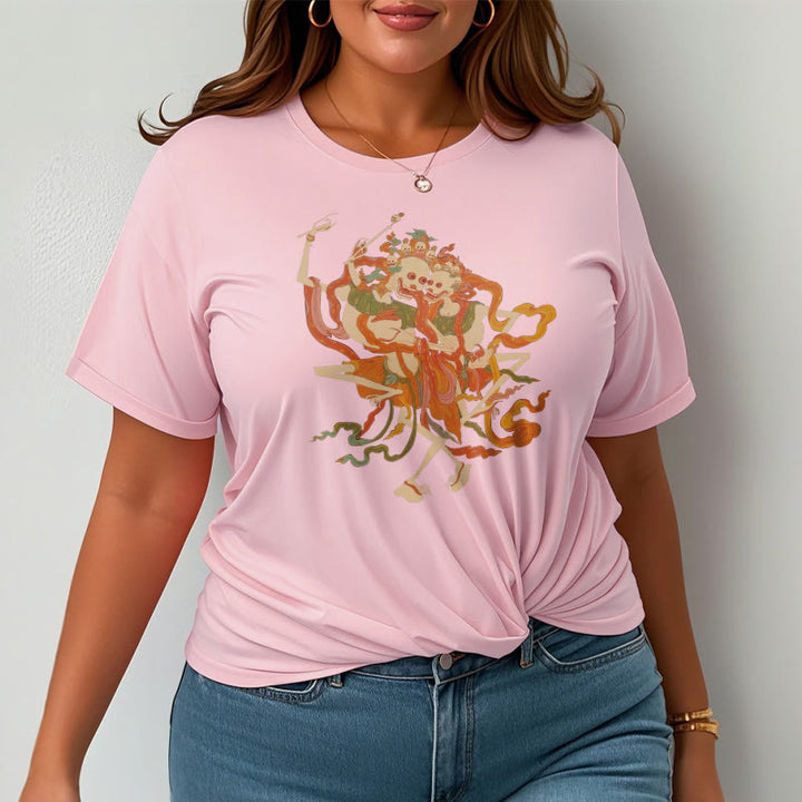 T-shirt à motifs de Buddha Stones tibétaines colorées Le Seigneur de la forêt des cadavres - image 17