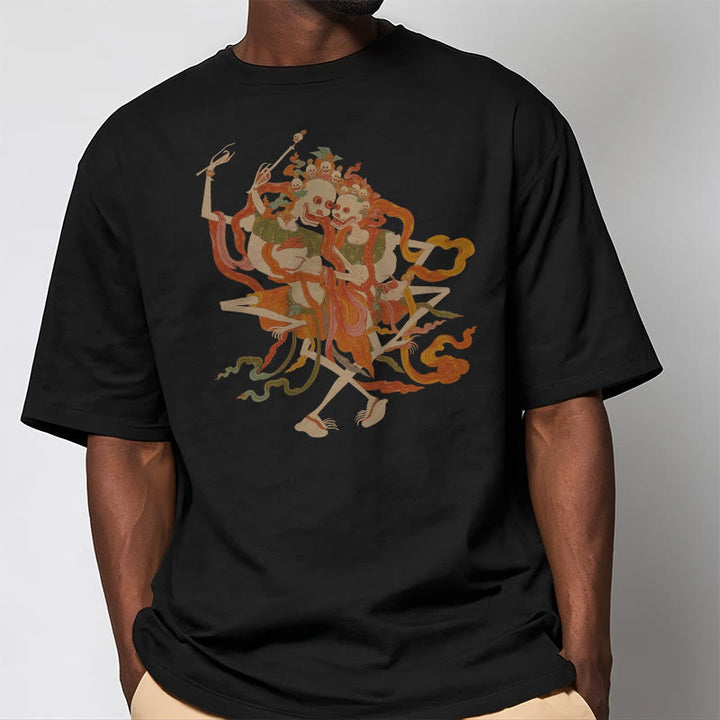 T-shirt à motifs de Buddha Stones tibétaines colorées Le Seigneur de la forêt des cadavres - image 6