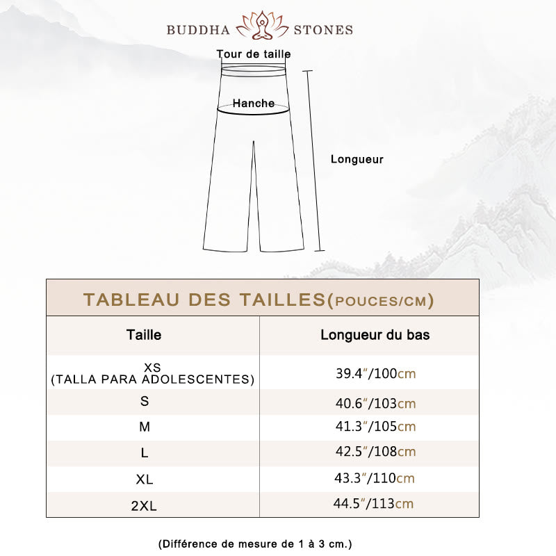 Ensemble de vêtements unisexe avec broderie de Buddha Stones et nuages de bon augure, méditation, prière, spirituel, zen, tai-chi, qigong