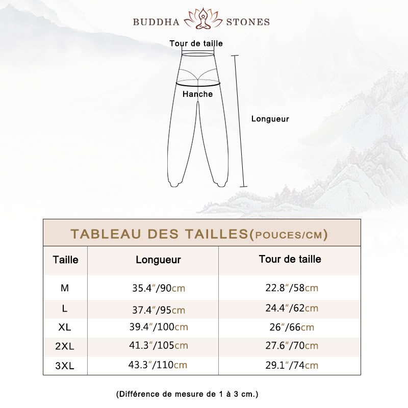 Pantalon sarouel long en modal de couleur unie avec Buddha Stones - image 5