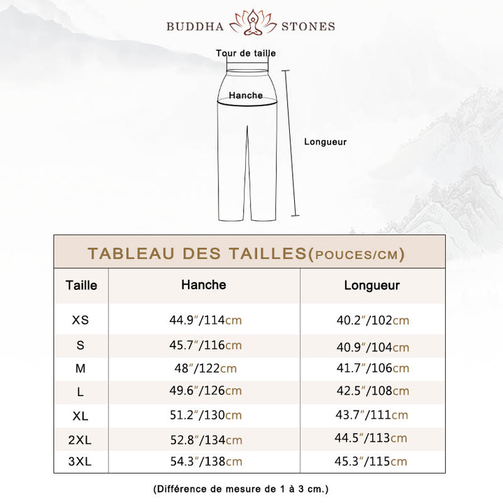 Pantalon d'été en coton et lin unisexe avec taille élastique et Buddha Stones pour la pratique du Tai Chi et du Qigong - image 6