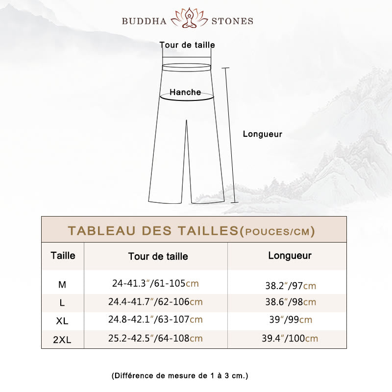 Robe mi-longue style Hanfu Buddha Stones , pantalon à jambes larges, vêtements de méditation, de pratique zen, de yoga et de danse - image 6