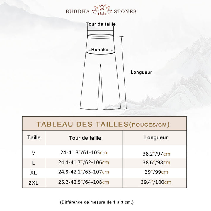 Robe mi-longue style Hanfu Buddha Stones , pantalon à jambes larges, vêtements de méditation, de pratique zen, de yoga et de danse - image 6