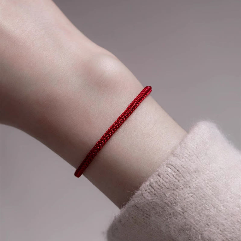 Bracelet de connexion en jade rouge Buddha Stones