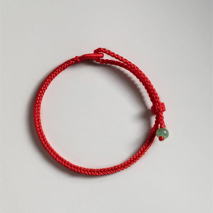 Bracelet de connexion en jade rouge Buddha Stones