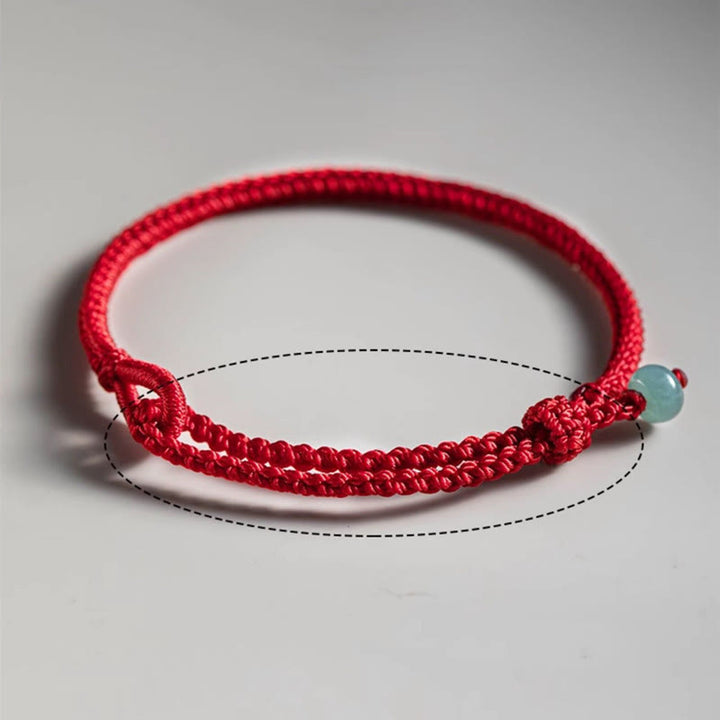 Bracelet de connexion en jade rouge Buddha Stones