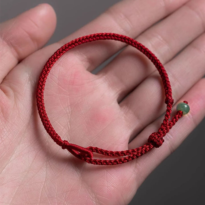 Bracelet de connexion en jade rouge Buddha Stones