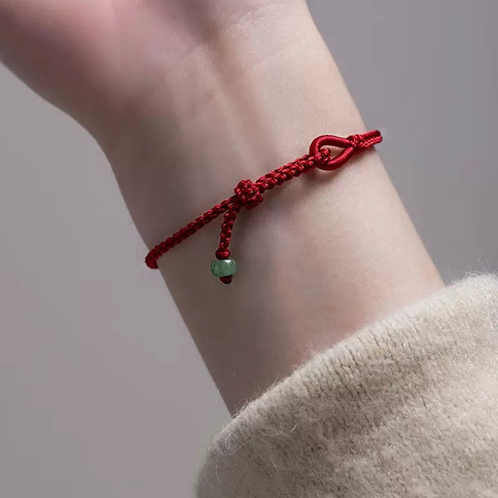 Bracelet de connexion en jade rouge Buddha Stones