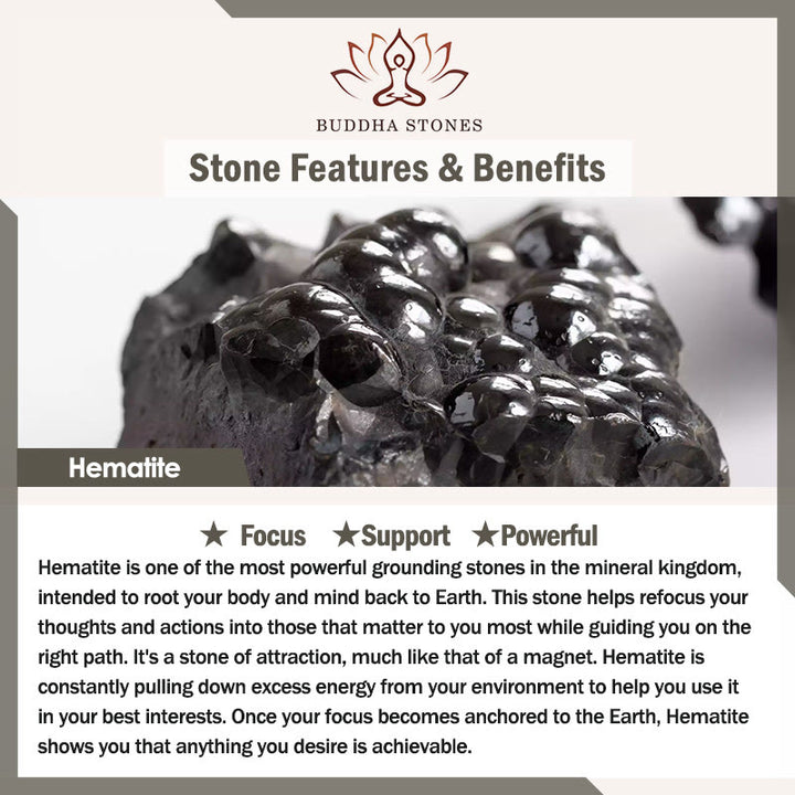Bracelet puissant et positif en obsidienne et hématite œil de tigre naturel de Buddha Stones