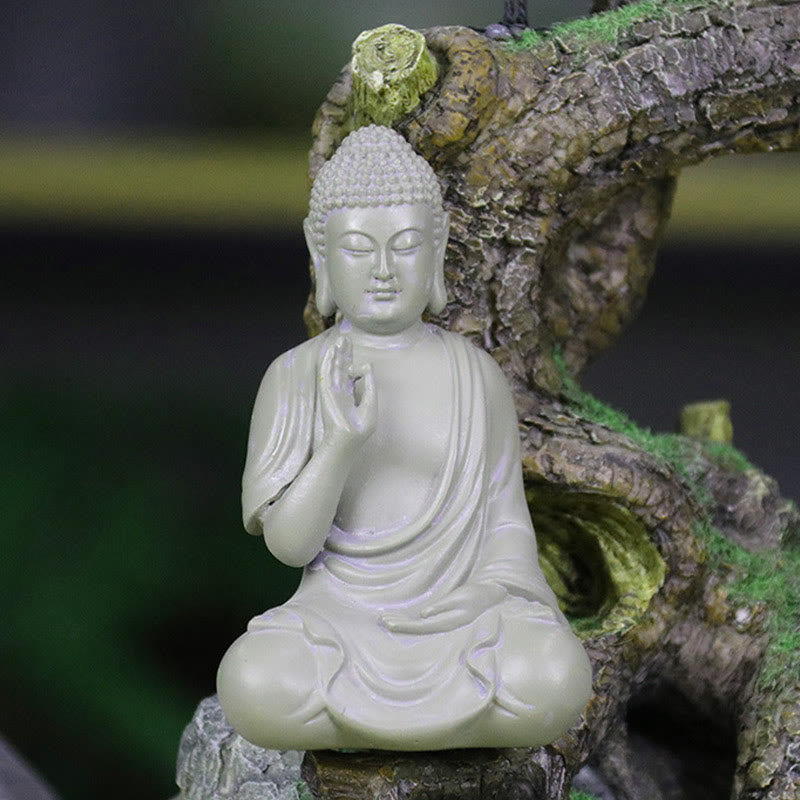 Buddha Stones Petite Méditation Prière Résine Statue de Bouddha Compassion Décoration de Bureau à Domicile - image 10