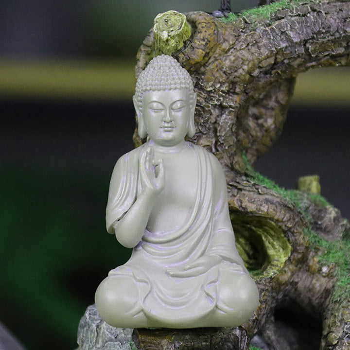Buddha Stones Petite Méditation Prière Résine Statue de Bouddha Compassion Décoration de Bureau à Domicile - image 10