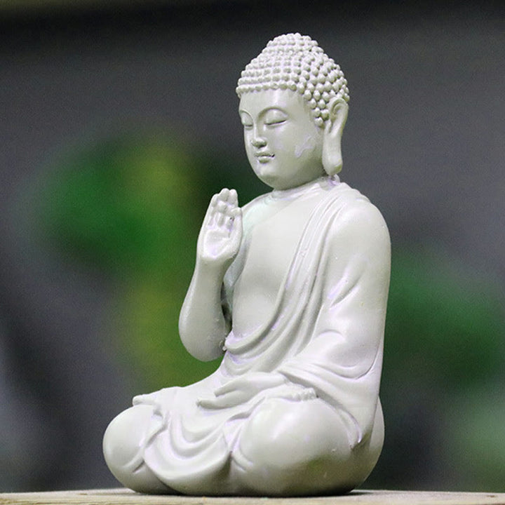 Buddha Stones Petite Méditation Prière Résine Statue de Bouddha Compassion Décoration de Bureau à Domicile - image 3