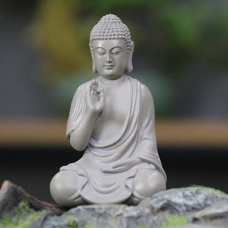Buddha Stones Petite Méditation Prière Résine Statue de Bouddha Compassion Décoration de Bureau à Domicile - image 13