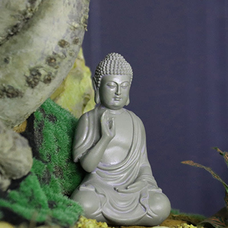 Buddha Stones Petite Méditation Prière Résine Statue de Bouddha Compassion Décoration de Bureau à Domicile - image 14