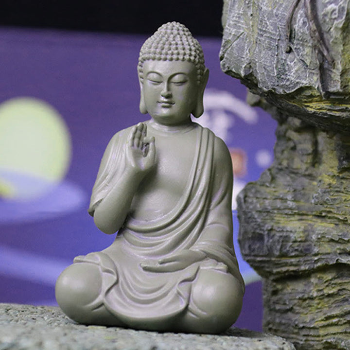 Buddha Stones Petite Méditation Prière Résine Statue de Bouddha Compassion Décoration de Bureau à Domicile - image 8