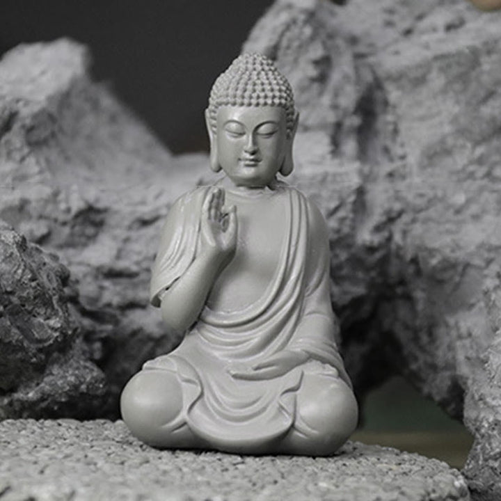 Buddha Stones Petite Méditation Prière Résine Statue de Bouddha Compassion Décoration de Bureau à Domicile - image 11
