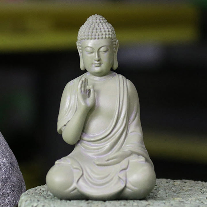 Buddha Stones Petite Méditation Prière Résine Statue de Bouddha Compassion Décoration de Bureau à Domicile - image 1