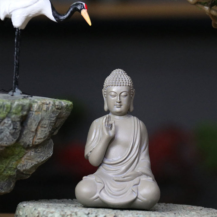 Buddha Stones Petite Méditation Prière Résine Statue de Bouddha Compassion Décoration de Bureau à Domicile - image 15