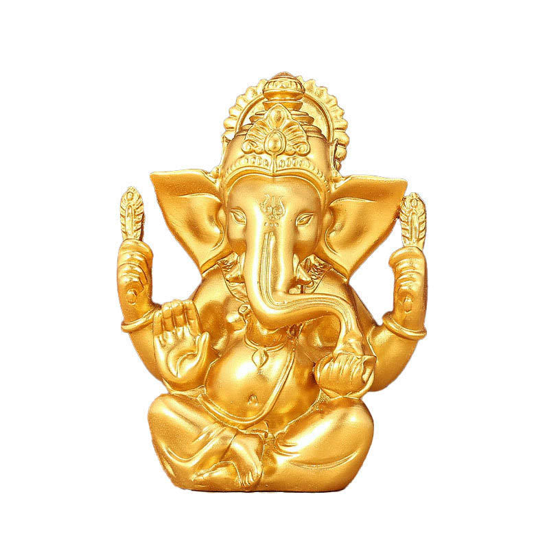 Statue d'éléphant en Buddha Stones Ganesh Ganpati Transformation Décoration de maison en résine