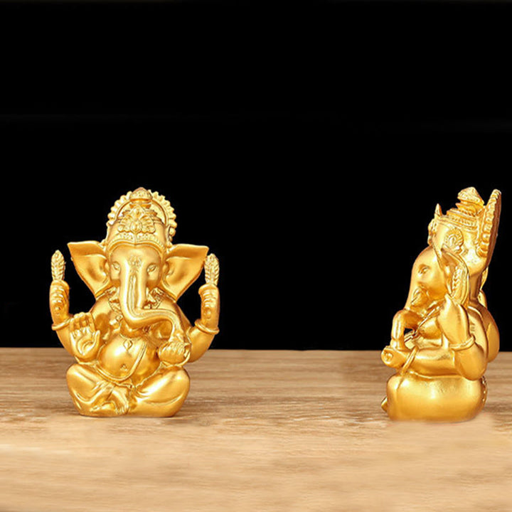 Statue d'éléphant en Buddha Stones Ganesh Ganpati Transformation Décoration de maison en résine - image 8
