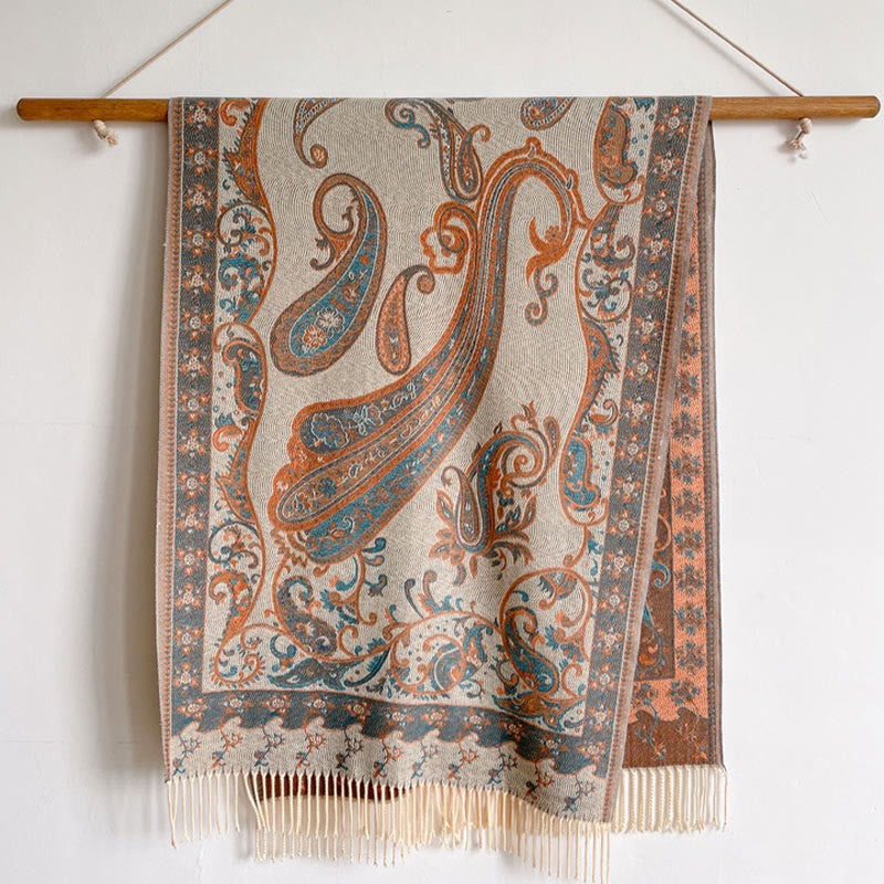 Écharpe de voyage confortable en forme de fleur de cajou tibétaine Buddha Stones pour l'automne et l'hiver - image 42