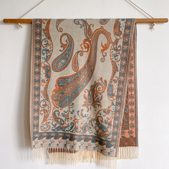 Écharpe de voyage confortable en forme de fleur de cajou tibétaine Buddha Stones pour l'automne et l'hiver - image 42