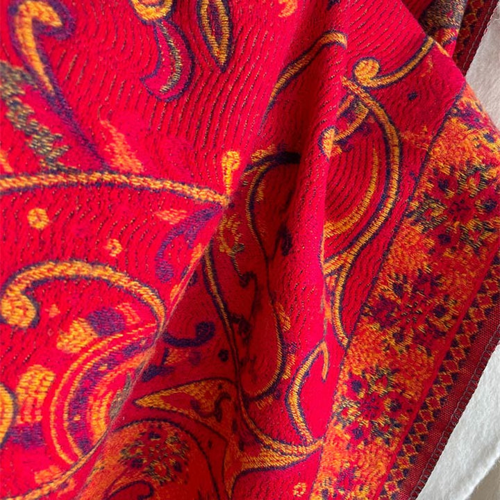 Écharpe de voyage confortable en forme de fleur de cajou tibétaine Buddha Stones pour l'automne et l'hiver - image 13