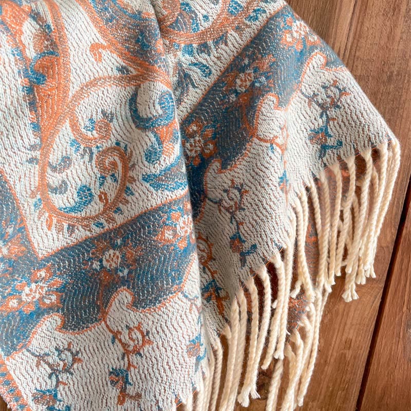 Écharpe de voyage confortable en forme de fleur de cajou tibétaine Buddha Stones pour l'automne et l'hiver - image 41