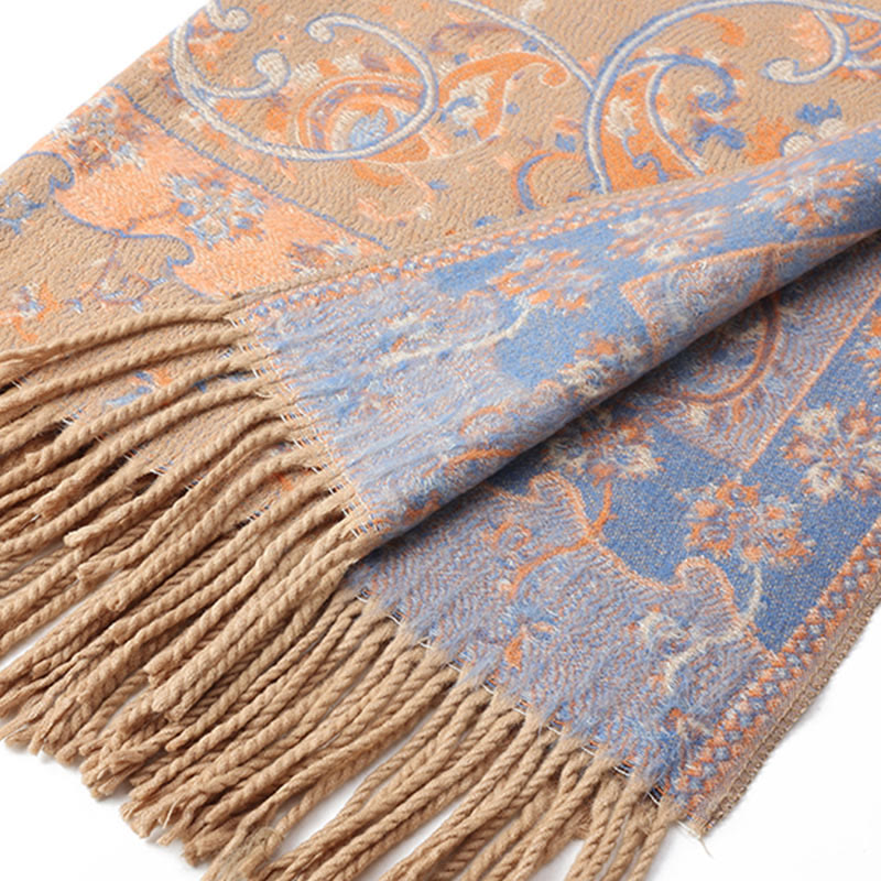 Écharpe de voyage confortable en forme de fleur de cajou tibétaine Buddha Stones pour l'automne et l'hiver - image 36