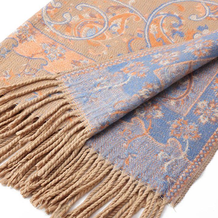 Écharpe de voyage confortable en forme de fleur de cajou tibétaine Buddha Stones pour l'automne et l'hiver - image 36