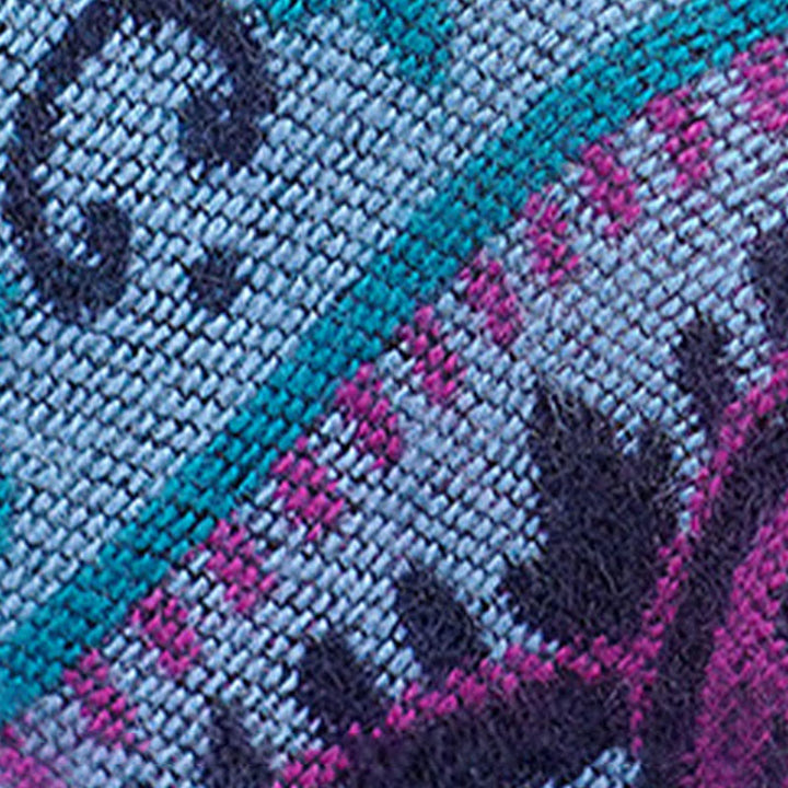Écharpe enveloppante chaude et douce Buddha Stones et rayures horizontales géométriques tibétaines à motifs de fleurs pour l'automne et l'hiver