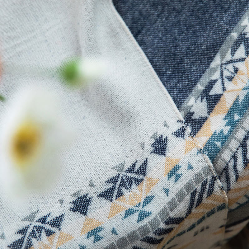 Écharpe enveloppante chaude et confortable avec motif géométrique en losange et Buddha Stones - image 14