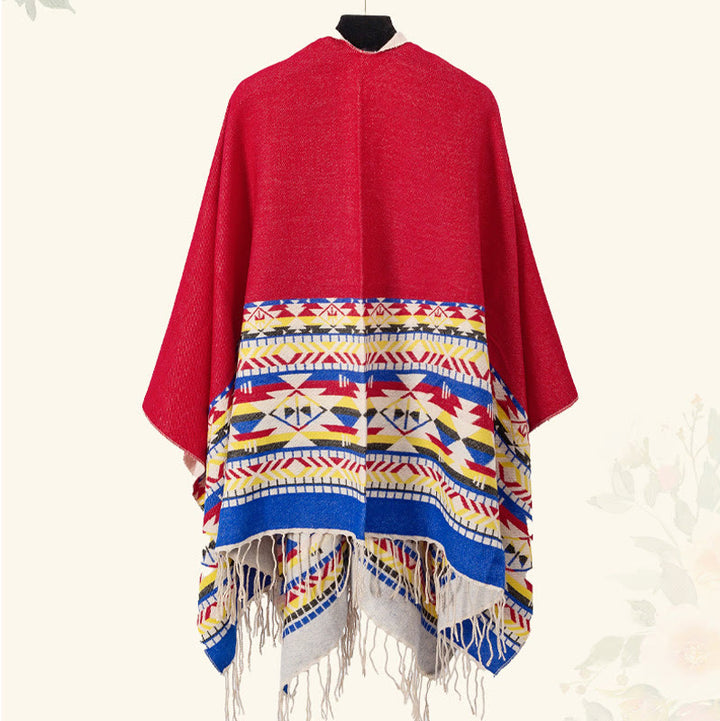 Écharpe enveloppante chaude et confortable avec motif géométrique en losange et Buddha Stones - image 33