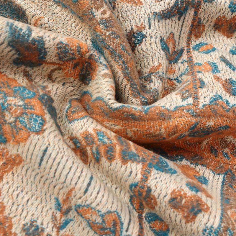 Écharpe enveloppante douce et confortable Buddha Stones, fleurs de cajou tibétaines, feuilles de vigne, glands, automne et hiver - image 23