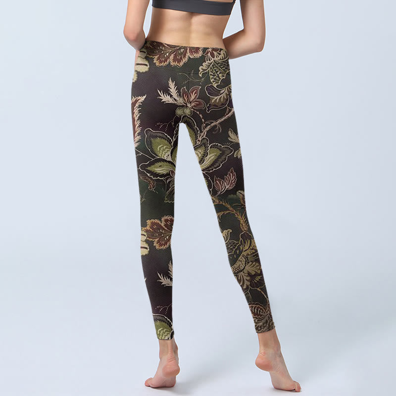 Pantalon de yoga pour femme avec imprimé floral et Buddha Stones - image 7