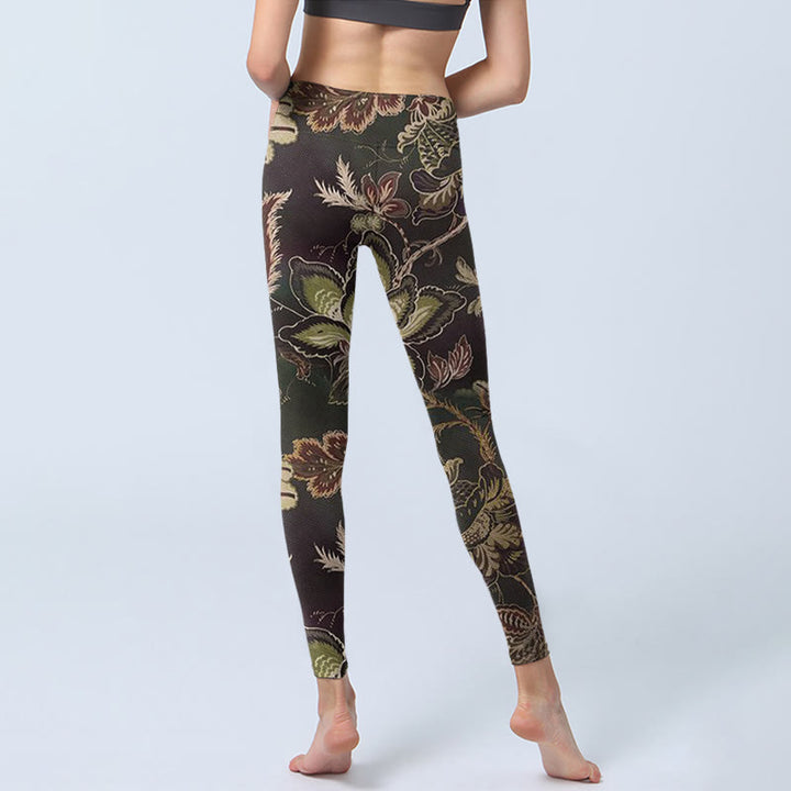 Pantalon de yoga pour femme avec imprimé floral et Buddha Stones - image 7