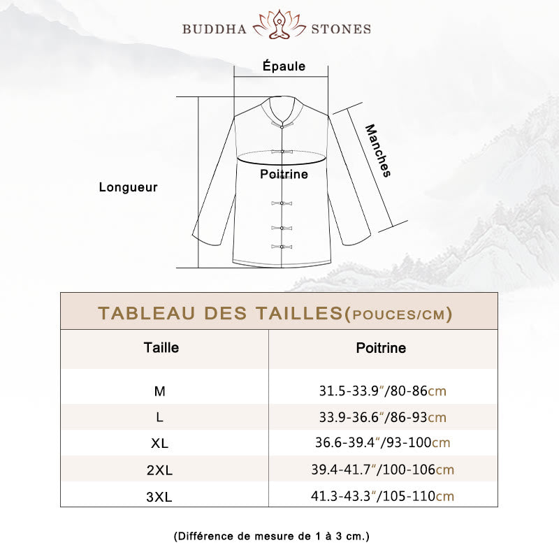 Ensemble pour homme en coton et lin avec boutons en forme de grenouille chinoise et Buddha Stones, méditation, prière, pratique spirituelle zen, yoga - image 5