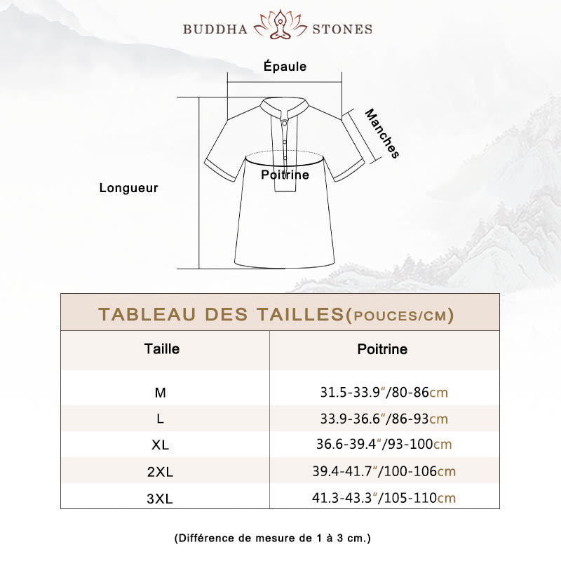 Ensemble de vêtements en coton et lin pour homme Buddha Stones, méditation spirituelle zen, prière - image 5