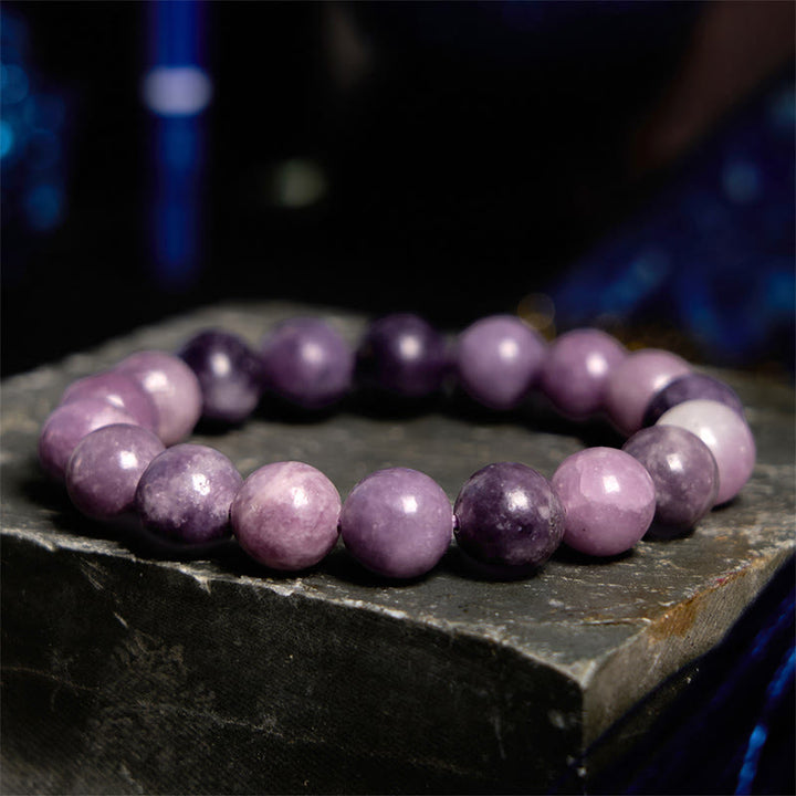 Bracelet positif en pierre de mica violet Buddha Stones