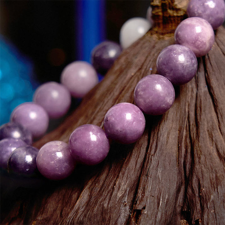 Bracelet positif en pierre de mica violet Buddha Stones
