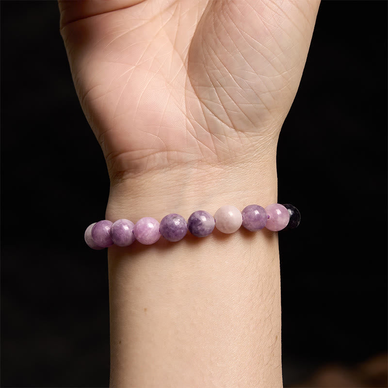 Bracelet positif en pierre de mica violet Buddha Stones