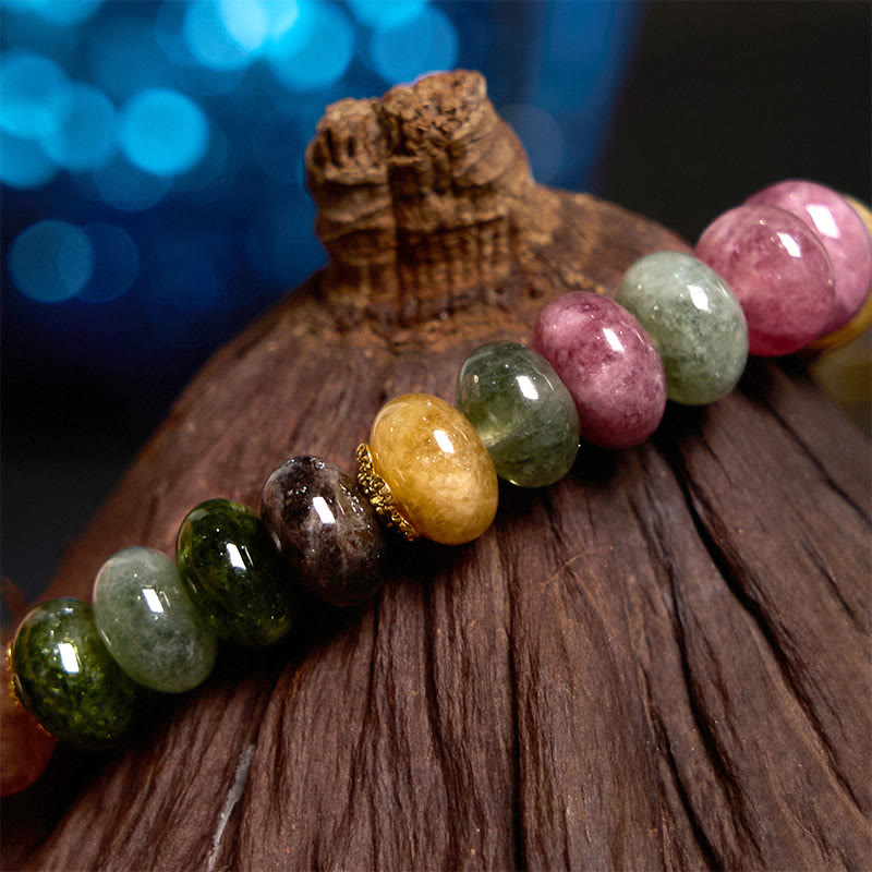 Bracelet Buddha Stones Tourmaline Jade Safe And Well Love