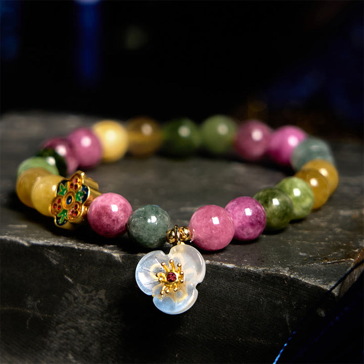Bracelet Fleur de Sagesse Tourmaline Buddha Stones
