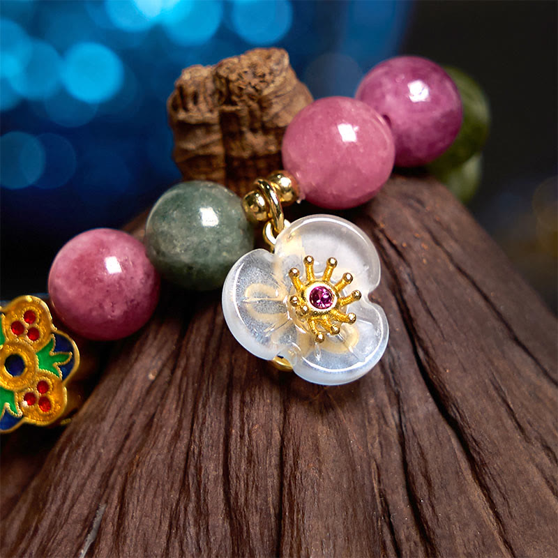 Bracelet Fleur de Sagesse Tourmaline Buddha Stones